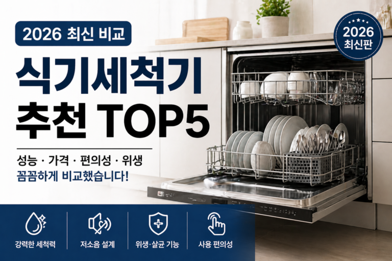 식기세척기 추천 TOP5 (2026 최신 비교)